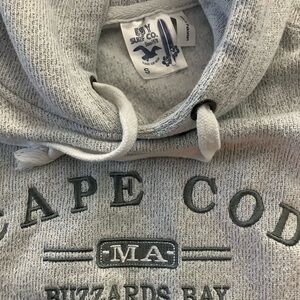 Gray Cape Cod Buzzards Bay Hoodie
